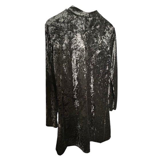 5 for $40 SALE! 
Fasis Black Crushed Velvet A-line Mini Dress w/ cut out  M - Picture 5 of 10